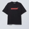 Boxy T-Shirt mit Print – gewaschenes Schwarz – Space Knights Boxy T-Shirt mit Print – gewaschenes Schwarz – Space Knights