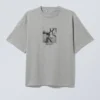 Boxy T-Shirt mit Print – Grau – Donkey Reality Boxy T-Shirt mit Print – Grau – Donkey Reality