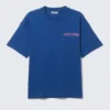 Boxy T-Shirt mit Print – Hellblau – Four Man Gang