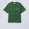 Boxy T-Shirt mit Print – Hypno Green Boxy T-Shirt mit Print – Hypno Green