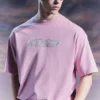 Boxy T-Shirt mit Print – Pink Boxy T-Shirt mit Print – Pink