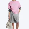 Boxy T-Shirt mit Print – Pink Boxy T-Shirt mit Print – Pink