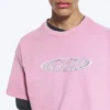 Boxy T-Shirt mit Print – Pink Boxy T-Shirt mit Print – Pink