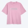 Boxy T-Shirt mit Print – Pink Boxy T-Shirt mit Print – Pink