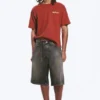 Boxy T-Shirt mit Print – Rot – Nebulith Boxy T-Shirt mit Print – Rot – Nebulith