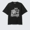 Boxy-T-Shirt mit Print – Schwarz – Midnight Boxy-T-Shirt mit Print – Schwarz – Midnight