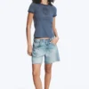 Boxy-T-Shirt mit Print und kurzen Ärmeln – Dunkelblau – Brezeln Boxy-T-Shirt mit Print und kurzen Ärmeln – Dunkelblau – Brezeln