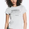 Boxy-T-Shirt mit Print und kurzen Ärmeln – Grau meliert Boxy-T-Shirt mit Print und kurzen Ärmeln – Grau meliert