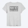 Boxy-T-Shirt mit Print und kurzen Ärmeln – Grau meliert Boxy-T-Shirt mit Print und kurzen Ärmeln – Grau meliert