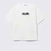 Boxy T-Shirt mit Print – Weiß – Dreams Boxy T-Shirt mit Print – Weiß – Dreams