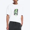Boxy T-Shirt mit Print – Weiß – Face Off Boxy T-Shirt mit Print – Weiß – Face Off