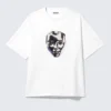 Boxy T-Shirt mit Print – Weiß – Robo Silver Face Boxy T-Shirt mit Print – Weiß – Robo Silver Face