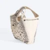 Canvas-Tasche mit Nieten – Dusty Light Mole Canvas-Tasche mit Nieten – Dusty Light Mole