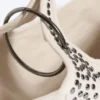 Canvas-Tasche mit Nieten – Dusty Light Mole Canvas-Tasche mit Nieten – Dusty Light Mole