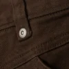 Capri-Hose mit extrem niedriger Leibhöhe – Dunkelbraun