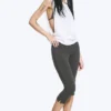 Capri-Hose mit mittlerer Leibhöhe – Dunkelgrau Capri-Hose mit mittlerer Leibhöhe – Dunkelgrau