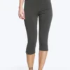 Capri-Hose mit mittlerer Leibhöhe – Dunkelgrau Capri-Hose mit mittlerer Leibhöhe – Dunkelgrau