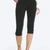 Capri-Hose mit mittlerer Leibhöhe – Schwarz Capri-Hose mit mittlerer Leibhöhe – Schwarz