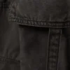 Cargo-Hose mit Riemen aus Twill mit niedriger Leibhöhe – Dunkelgrau Cargo-Hose mit Riemen aus Twill mit niedriger Leibhöhe – Dunkelgrau