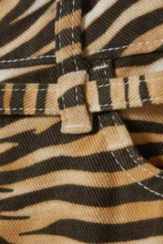 Cargoshorts aus Baumwolltwill mit niedriger Leibhöhe – Tigerstreifen