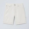 Carpenter-Jeans-Shorts mit niedriger Leibhöhe – Staubweiß
