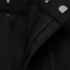 Chino-Hose mit mittlerer Leibhöhe und geradem Bein – Schwarz