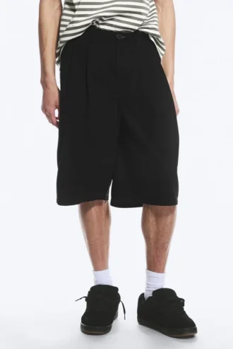 Chino-Shorts aus Baumwolle – Schwarz
