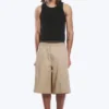 Chino-Shorts mit lockerer Passform und mittlerer Leibhöhe – Beige Chino-Shorts mit lockerer Passform und mittlerer Leibhöhe – Beige