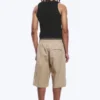Chino-Shorts mit lockerer Passform und mittlerer Leibhöhe – Beige Chino-Shorts mit lockerer Passform und mittlerer Leibhöhe – Beige