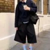 Chino-Shorts mit lockerer Passform und mittlerer Leibhöhe – Schwarz Chino-Shorts mit lockerer Passform und mittlerer Leibhöhe – Schwarz