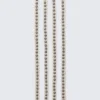 Choker-Halskette aus Leinenmischung mit Nieten – Beige Choker-Halskette aus Leinenmischung mit Nieten – Beige