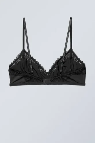 Cleo Triangle Bralette – Schwarz