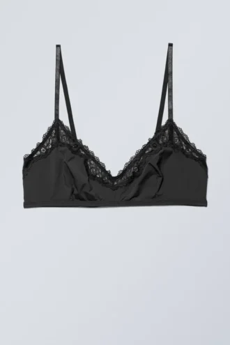 Cleo Triangle Bralette – Schwarz
