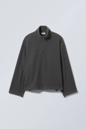 Cora Oversized-Fleece-Sweatshirt – Dunkelgrau
