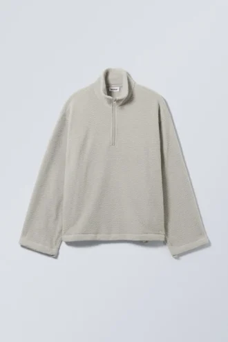 Cora Oversized-Fleece-Sweatshirt – Light Mole