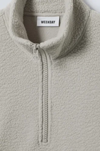 Cora Oversized-Fleece-Sweatshirt – Light Mole