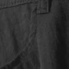Crinkle-Hose mit niedriger Taille und lockerer Passform – Dunkelgrau Crinkle-Hose mit niedriger Taille und lockerer Passform – Dunkelgrau