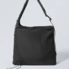 Dawa Schultertasche mit Kordelzug – Schwarz Dawa Schultertasche mit Kordelzug – Schwarz
