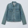 Denim-Truckerjacke in Regular Fit – Dusty Cyan Denim-Truckerjacke in Regular Fit – Dusty Cyan