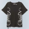 Distressed-Print-T-Shirt – gewaschenes Schwarz | Cheap Monday GB