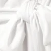 Drapiertes Minikleid mit Bindeband vorne – Weiß
