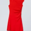 Drapiertes Minikleid – Rot Drapiertes Minikleid – Rot