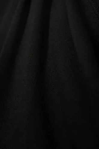 Drapiertes Minikleid – Schwarz