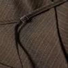 Drapiertes Neckholder-Top mit Wasserfallausschnitt – Braun gestreift Drapiertes Neckholder-Top mit Wasserfallausschnitt – Braun gestreift