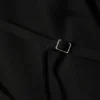 Drapiertes Neckholder-Top mit Wasserfallausschnitt – Schwarz Drapiertes Neckholder-Top mit Wasserfallausschnitt – Schwarz