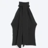 Drapiertes Neckholder-Top – Schwarz Drapiertes Neckholder-Top – Schwarz