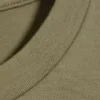 Drapiertes, tailliertes T-Shirt – Staubiges Khaki-Grün Drapiertes, tailliertes T-Shirt – Staubiges Khaki-Grün