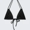 Dreieck-Halter-Bikini-Oberteil – Schwarz Dreieck-Halter-Bikini-Oberteil – Schwarz