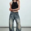 Drift Low Rise Loose Barrel Jeans – Mittelblau – Mittelblau Drift Low Rise Loose Barrel Jeans – Mittelblau – Mittelblau