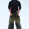 Dunno Unisex-Barrel-Jeans mit niedriger Leibhöhe und weitem Bein – Washed Sulfur – Dark Khaki | Cheap Monday Gb Dunno Unisex-Barrel-Jeans mit niedriger Leibhöhe und weitem Bein – Washed Sulfur – Dark Khaki | Cheap Monday Gb